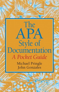 Couverture de l’ouvrage The apa style of documentation (1st ed )