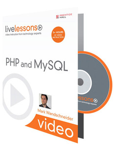 Couverture de l’ouvrage PHP and MySQL (video training)