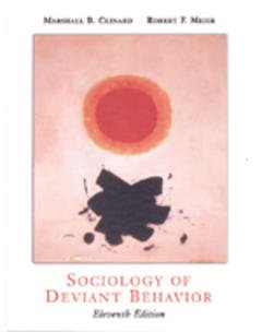 Couverture de l’ouvrage Sociology of deviant behavior 11° ed