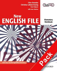 Couverture de l’ouvrage NEW ENGLISH FILE ELEMENTARY: WORKBOOK WITH MULTIROM PACK