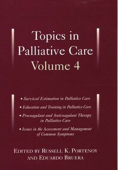 Couverture de l’ouvrage Topics in Palliative Care, Volume 4
