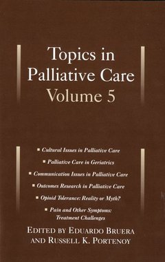 Couverture de l’ouvrage Topics in Palliative Care, Volume 5
