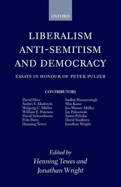 Couverture de l’ouvrage Liberalism, Anti-Semitism, and Democracy