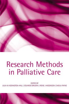 Couverture de l’ouvrage Research methods in palliative care
