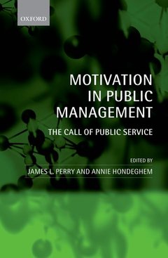 Couverture de l’ouvrage Motivation in Public Management