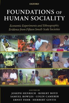 Couverture de l’ouvrage Foundations of Human Sociality