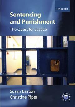 Couverture de l’ouvrage Sentencing and punishment the quest for punishment
