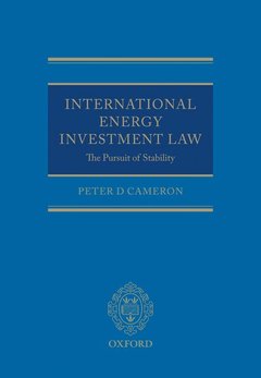 Couverture de l’ouvrage International Energy Investment Law