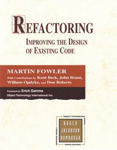 Couverture de l’ouvrage Refactoring : improving the design of existing code