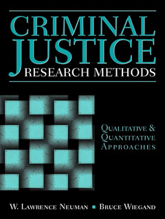 Couverture de l’ouvrage Criminal justice research methods
