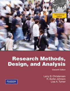 Couverture de l’ouvrage Research methods, and design, and analysis (11st ed )