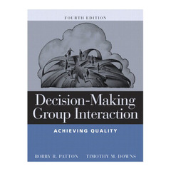 Couverture de l’ouvrage Decision-making group interaction (4° ed )