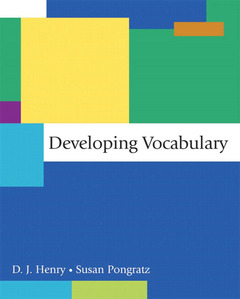 Couverture de l’ouvrage Developing vocabulary