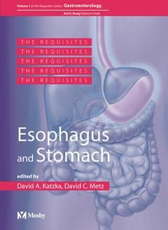 Couverture de l’ouvrage Esophagus and stomach