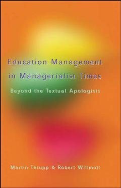 Couverture de l’ouvrage Educational management in managerialist times
