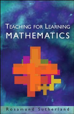 Couverture de l’ouvrage Teaching for learning mathematics