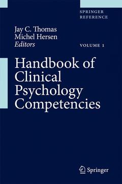 Couverture de l’ouvrage Handbook of Clinical Psychology Competencies