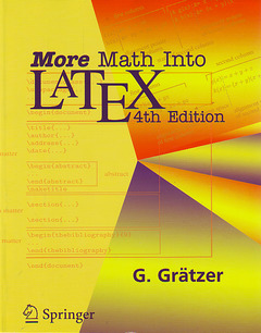 Couverture de l’ouvrage More math into LaTeX POD