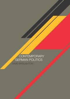 Couverture de l’ouvrage Contemporary german politics (paper)