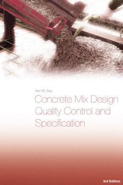 Couverture de l’ouvrage Concrete mix design, quality control & specification,