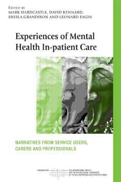 Couverture de l’ouvrage Experiences of Mental Health In-patient Care