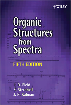 Couverture de l’ouvrage Organic structures from spectra 