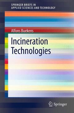 Couverture de l’ouvrage Incineration Technologies