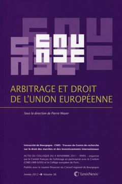 Couverture de l’ouvrage arbitrage et dt de l union europeenne