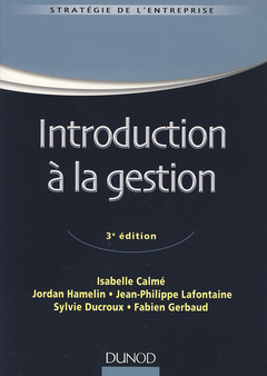 Cover of the book Introduction à la gestion - 3e édition