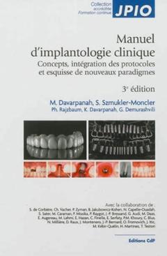 Couverture de l’ouvrage Manuel d'implantologie clinique
