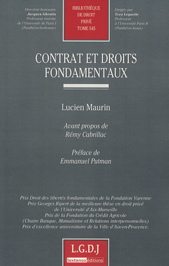 Couverture de l’ouvrage Contrat et droits fondamentaux