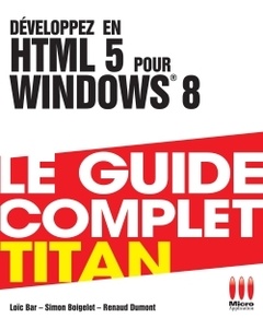 Couverture de l’ouvrage TITAN DEVELOPPEZ EN HTML 5 POUR WINDOWS