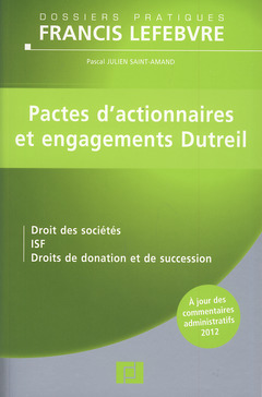Cover of the book Pactes d'actionnaires et engagements Dutreil
