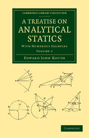 Couverture de l’ouvrage A Treatise on Analytical Statics
