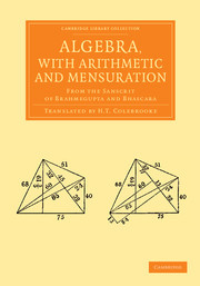 Couverture de l’ouvrage Algebra, with Arithmetic and Mensuration