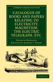 Cover of the book Catalogue of Books and Papers Relating to Electricity, Magnetism, the Electric Telegraph, etc