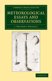 Couverture de l’ouvrage Meteorological Essays and Observations
