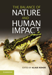 Couverture de l’ouvrage The Balance of Nature and Human Impact