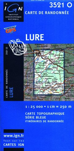 Cover of the book Carte IGN au 1:25000 Série bleue réf.  3521O : Lure 