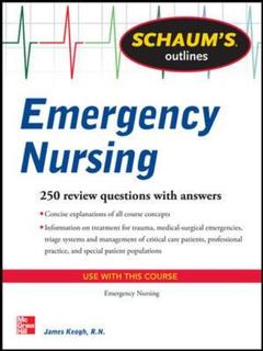 Couverture de l’ouvrage Schaum's Outline of Emergency Nursing (Schaum's Outline Series) 