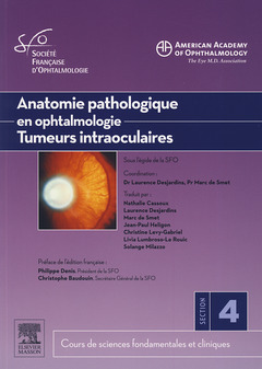 Couverture de l’ouvrage Anatomie pathologique en ophtalmologie. Tumeurs intraoculaires