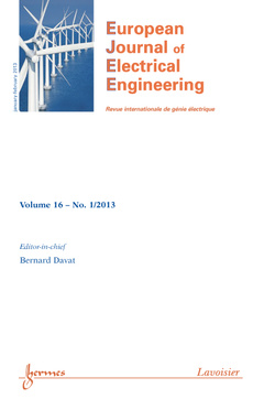 Couverture de l'ouvrage European Journal of Electrical Engineering Volume 16 N° 1/January-February 2013