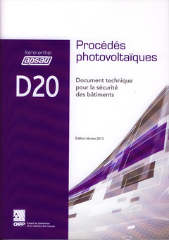 Couverture de l’ouvrage Procédés photovoltaïques. 