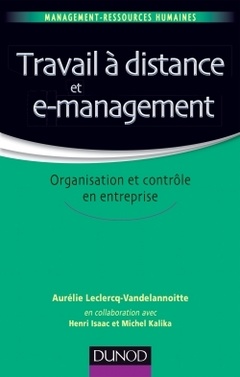 Cover of the book Travail à distance et e-management