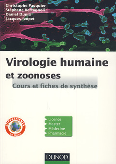 Couverture de l’ouvrage Virologie humaine et zoonoses - Cours et fiches de synthèse