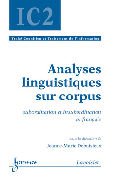 Cover of the book Analyses linguistiques sur corpus