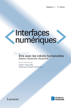 Couverture de l’ouvrage Interfaces numériques Volume 2 N° 1/Janvier-Avril 2013