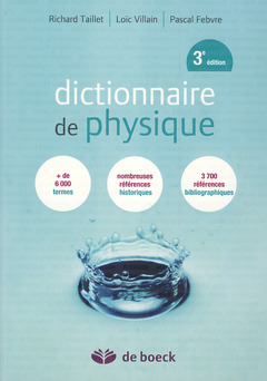 Couverture de l’ouvrage Dictionnaire de physique