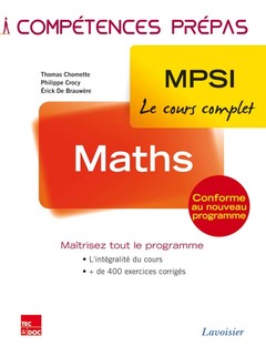 Couverture de l’ouvrage Maths 1re année MPSI