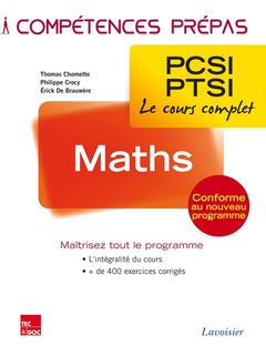 Couverture de l’ouvrage Maths 1re année PCSI-PTSI